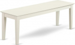 East West Furniture CAB-LWH-W Capri Bench Linen White