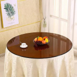 V3VOGUE Lauaplaat Ilmastikukindel &uuml;mmargune karastatud klaasist s&ouml;&ouml;gilaud &Uuml;mmargune klaasist laud L&auml;bipaistev must pruun &uuml;mmargune s&ouml;&ouml;gilaud v&auml;ljas Lihtne puhastada turvaklaasist lauaklaasi asendusosa