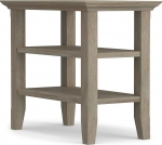 SIMPLIHOME Acadian End Table, puit, kahjustatud hall, 14 tolli