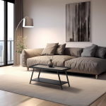 Hera kohvilaud 80 x 41 x 41 cm, taaskasutatud puidu v&auml;limusega ja mustade metalljalgadega, elutuppa, telerisse, k&uuml;lalistetuppa, industriaalstiilis