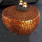 Ravenna kohvilaud metallist plaatidest mosaiikdisainiga k&auml;sit&ouml;&ouml;na 72 cm x 70 cm