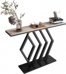 Konsoolilaud Konsoolilaud sissep&auml;&auml;sualas, kitsas diivanilaud geomeetrilise alusega, kompaktne fuajeelaud, kitsas kohvilaud elutuppa, koridori ( V&auml;rv : Must-2 , Suurus : 47.2X11.8X31.5in )