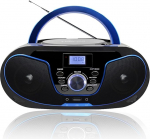 LONPOO kaasaskantav CD-m&auml;ngija Boombox Bluetooth CD raadio FM USB k&otilde;rvaklapid Stereo Audio