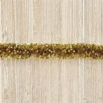 Dmora - Weihnachtsdekoration Zinal, Weihnachtsdekor, Weihnachtsornament, Festliche Dekoration, Made in Italy, 1000x8 h8 cm, Gold