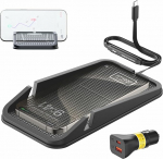 Polmxs induktiivne autolaadimisjaam, 15 W libisemisvastane traadita laadija auto GPS auto telefonihoidja, sealhulgas 40 W autolaadija, mis &uuml;hildub iPhone 16 15 Pro Max 14 13 12, Samsung S24 S23 S22 S21, Samsung S24 S23 S22 S21