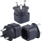 Euroopa ja L&otilde;una-Aafrika/Swazimaa pistikupesa adapter, Euroopa/Saksa/Prantsusmaa Schuko t&uuml;&uuml;pi C/E/F pistik, mis sobib L&otilde;una-Aafrika/Swazimaa pistikupesa reisipistikupesa muundurile (3 tk)