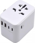 Ewent Travel Adapter Worldwide, Universal Travel Adapter, universaalne pistikupesa adapter 2 USB ja 3 Type-C pordiga, reisipistik Saksamaa, Inglismaa, USA, Austraalia ja &uuml;le 224 riigi, laps