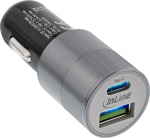 InLine&reg; 31502S USB autolaadija toiteadapter Quick Charge 3.0 12/24VDC kuni 5V DC/3A USB-A + USB Type-C mustaks