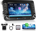 Android 15 autostereo 7-tollise puuteekraaniga GPS-navigatsiooniga Qualcomm 8 Core Bluetooth WiFi DSP FM raadio Kohandatav Home UI 3D autoekraan VW jaoks