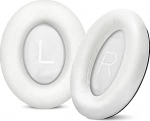 Aurivor asendusk&otilde;rvapadjad Bose QuietComfort 45 35 ii (QC45 QC35) k&otilde;rvaklappidele, rebenemiskindlad k&otilde;rvapadjad QC SE SC & New Quiet Comfort (Deep Bass) jaoks pehme vahu ja valgenahaga (valge)