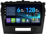 [6G + 128G, Octa-Core] - MSD autoradio Suzuki Vitara (2014-2020) Android 15 GPS navigatsiooniradio CarPlay Android auto roolijuhtimine Dual Band WiFi DSP DAB tagurduskaamera MIC 2 DIN 9-tolline