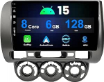 6G+128G autoraadio Honda Fit 2004-2007/Honda Jazz 2001-2006 sisseehitatud Carplay|DSP|Android Auto|DSP Android 15|Tagumine kaamera + MIC|WiFi/BT5.0/roolijuhtimispult/RDS
