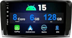 6G + 128G autoraadio Android 15 2 DIN da 9 pollici Mercedes Benz GL ML klassile W164 X164 ML350 ML450 ML500 GL320 GL450 Supporta GPS|Bluetooth|DAB+|USB|Carplay|WLAN|4G| MirrorLink|RDS|3 60