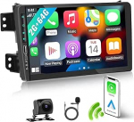 CAMECHO 2G + 64G Android 13 Autordio Pour Suzuki Splash Ritz/Opel Agila 2004-2014 Avec Carplay/Android Car, 9 Pouces &Eacute;cran Avec Navi 2 DIN Bluetooth WiFi FM/RDS Radio EQ Mirror Link + Cam&eacute;ra de