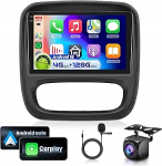 4G 128G VECHTEL 9-tolline Bluetooth autoraadio Renault Trafic/Opel Vauxhall Vivaro 2014-2019 Carplay Android Car, Android 15, EQ, 1280 x 720, WiFi GPS, Mirror Link, RDS/FM raadio 2 DIN koos AHD-ga