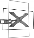 FORGING MOUNT Long Reach TV Wall Mount 1220mm Extension for 26" - 75" TV Monitor Corner TV Mount Landscape to Portrait Full Motion Swivel
