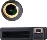 Kuldne objektiivi Super Wide Angle Handle Strip Camera Night Vision Trunk Handle HD tagumise vaate kaamera asendamine Audi S3/A3 Cabriolet/A4/S4 B6 B7 8E/8H/A6L/A6/C6 4F/S6/A8/S8 D3 4E/RS4/Avant Quattro jaoks.