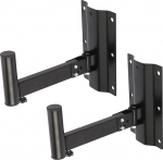 aleawol Pack of 2 Speaker Wall Mount Universaalsed k&otilde;larikarbid Wall Mount P&ouml;&ouml;ratav 180&deg; (vasakule/paremale), 60&deg; kallutatav, seinak&otilde;larihoidik kuni max 40 kg, must