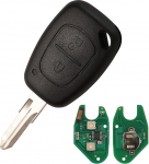 Heart Horse 433 MHz 2 nupuga autopuldi ID46 / PCF7946 kiip Ren-Ault Trafic 2 Vivaro Movano Kangoo 2002-2009 autov&otilde;tme kaugjuhtimispuldi korpus ja VAC102 labad