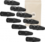 5x 3-pin XLR jootepistikupesa audio jootepistikupesa + 5x 3-pin XLR pistikupesa audio jootepistikupesa + 5x 3-pin XLR pistikupesa audio jootepistikupesa