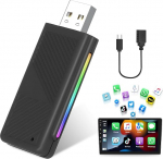 Podofo 2025 Upgrade Carplay traadita adapter dongle originaal juhtmega USB CarPlay autodele Konverteeri juhtmega CarPlay traadita CarPlay'ks Plug and Play'ks