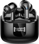 Ordtop Bluetooth k&otilde;rvaklapid, 3D Stereo k&otilde;rvaklapid juhtmevaba Bluetooth 5.4, Deep Bass 3g Mini juhtmevabad k&otilde;rvaklapid, 4 ENC m&uuml;rasummutusega