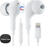 iPhone k&otilde;rvaklapid koos kaabliga - Lightning k&otilde;rvaklapid koos kaabliga K&otilde;rvaklappide valgustus&uuml;hendus mikrofon ja helitugevuse reguleerimine [Apple MFi sertifitseeritud] &Uuml;hildub iPhone 14/13/12/11/SE-ga