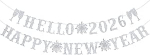 Head uut aastat Glitter Silver Tere 2025 Banner Garland Party Decorations uusaasta &otilde;htu Kodukontor Party Decorations 2024 Decoration Photo Backdrop Silver
