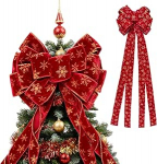 J&otilde;ulupuu topper vibu 110 x 28 cm, j&otilde;ulupuu topper, j&otilde;ulup&auml;rja vibu, sobib j&otilde;ulupuude, j&otilde;ulup&auml;rjade kaunistamiseks, kodus, festivalidel (punane)