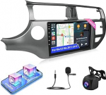 NHOPEEW 2G + 64G Android autoradio KIA Rio 2012 2013 2014 2015 - Traadita Carplay & Android auto - 9-tolline Android stereo koos WiFi EQ GPS Mirror Link FM RDS + AHD tagantvaate kaamera & mikrofoniga