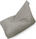 HAPPERS Pyramid Bean Bag XL Faux Leather Inner Light Grey