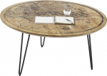 Your Tante Emma Napoca 83116S4 Coffee Table / Side Table / Living Room Table Mango Wood / Print Approx. 90 x 46 x 90 cm