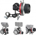 Hersmay Metal Mini Follow Focus koos A / B Stops Camera Focus Lever Puller Compatible 15 mm Rod Rail Rig Damping No-Slip Handwheel for DSLR Mirrorless Camcorder Camera Cage Rig