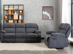 Vente-unique Sofa 3 + 2 Seater Relax Fabric Tosano - Anthracite