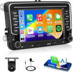4GB + 64GB Carplay autoraadio VW Passat B6 T5 Golf 5 6 Polo 6R Tiguan T5 Jetta Seat Skoda Android Car/GPS Navi/WiFi/FM/RDS raadio/SWC/Canbus/Bluetooth/EQ + tagurduskaamera mikrofoniga.