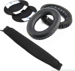 Bose QuietComfort QC2, QC15 k&otilde;rvaklappide asendusk&otilde;rvapadi + k&otilde;rvapadi kate / k&otilde;rvapadi / k&otilde;rvapadjad / k&otilde;rvakatted / k&otilde;rvapadi remondi osad / k&otilde;rvapadi kaitse (must)