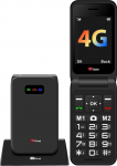 TTfone TT760 klapptelefon 4G suurte nuppudega eakatele ja h&auml;daabik&otilde;ne nupuga - lukustamata p&otilde;hitelefon (must, koos laadimisjaamaga)