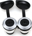 &Uuml;mmargune C-t&uuml;&uuml;pi naise ja naise adapteri vahel, dokkimisadapter, naise andmeside moodul, paneelipaneel, audio-videoseadmete jaoks, h&otilde;bedane, h&otilde;bedane