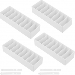 4 kaablikarbi komplekt, 26 x 9 x 5,7 cm, valge, plastist, reguleeritav kaablikarp, kaablikorraldaja, laadimiskaablite korraldaja lauale, kontorisse ja koju