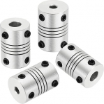 hankekaart Flexible Kupplungen, 4 mm kuni 6,35 mm, Gelenkverbinder aus Aluminiumlegierung, flexible Wellenkupplungen, Motorkupplung f&uuml;r 3D-Drucker, CNC-Maschine, Motorf&uuml;hrung, DIY-Encoder D16 x L 23