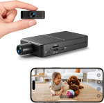 Mini Camera Surveillance Indoor Surveillance Camera 10 Hours Battery Life Free Cloud Storage, HD Mini Camera Live Transmission Mobile Phone WiFi, MicroSD Storage, Motion Detection & Night Vision