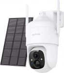 NETVUE Outdoor Surveillance Camera, Battery, 2K Camera Surveillance Outdoor with Colour Night Vision and PIR Motion Detection, Wireless Solar Powered, WLAN Camera, Outdoor with 2-Way Audio