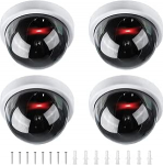 PATIKIL v&otilde;ltsitud turvakaamera, 4 Pack Dummy Dome kaamerad vilkuv punane LED valgus ja kruvi Indoor Outdoor Home Business White