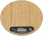 Digitaalne kaal, 5 kg/1 g, &uuml;mmargune bambusest k&uuml;psetusskaala, puidust LED-ekraan, elektrooniline k&ouml;&ouml;k, kaasaskantav skaala, toidukaala, toidu kaalum&otilde;&otilde;tmine
