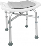 KMINA - du&scaron;itool eakatele 150 kg, kahekordne tugevdatud risttugi, reguleeritav k&otilde;rgus, du&scaron;itool, valge, t&ouml;&ouml;riistavaba kokkupanek, valmistatud Euroopas