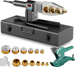 Weldinger muhvikeevitusmasin, 1500 W plasttorudele, l&auml;bim&otilde;&otilde;t 20/25/32/40/50/63 mm, PPR torude keevitusmasin, 100 &deg;C - 320 &deg;C, reguleeritava temperatuuriga toru keevitusmasin koos torul&otilde;ikuritega 42 mm ja 6