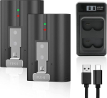 Laetav aku Ringi uksekella kaamerale, pakett 2 7200 mAh Li-ion akut LED-indikaatoriga laadimisjaamaga, &uuml;hildub Ringi uksekella 2/3/4, Spotlight Cam & Stick Up Camiga - t&auml;iustatud
