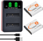 Pickle Power NP-BG1 NP-FG1 aku koos USB laadijaga Sony Cyber-Shot DSC-W120 W150 W220 DSC-H3 H7 DSC-H9 DSC-H10 DSC-H20 DSC-H50 DSC-H55 DSC-H70 DSC-HX5V DSC-W300 DSC-HX9V DSC-HX10V DSC-HX9V