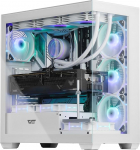 darkFlash ATX Mid-Tower PC Case, eelpaigaldatud 4 PWM ARGB ventilaatorit, arvutikast, t&auml;isvaade Dual Gaming PC Case, karastatud klaasist C-t&uuml;&uuml;pi port, toetab kuni 360 mm vesijahutustust