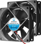 WINSINN 80 mm ventilaator 24 V Double Ball Bearing Brushless 8025 80 x 25 mm jahutus PC arvutikarbi CPU Set-Top Box ruuter vastuv&otilde;tja DVR Playstation Xbox - High Speed (2 tk)